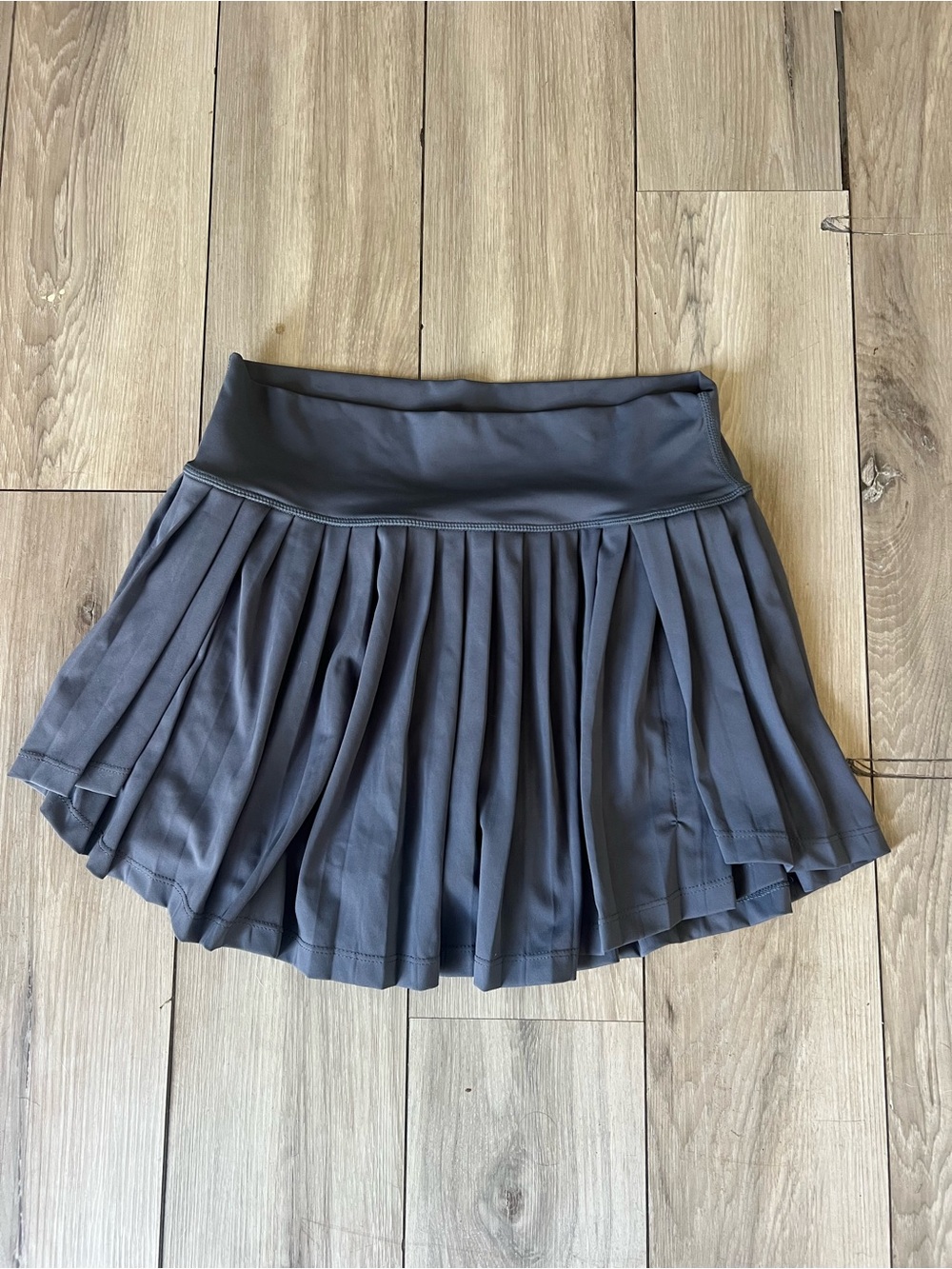 Gold Hinge Pleated Tennis Mini Skirt /Skort Blue Purple Womens large